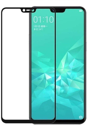 kmPPoWeR Edge To Edge Tempered Glass for OPPO A5, Oppo A3s, Realme 2, Realme C1(Pack of 1)