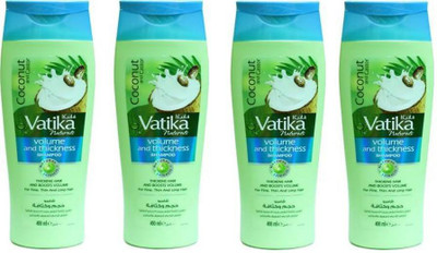 VATIKA coconut and castor (400 ml) PACK OF 4(1600 ml)