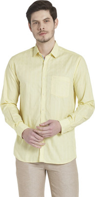 COLORPLUS Men Checkered Casual Yellow Shirt