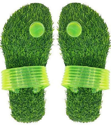 Anu Women Flip Flops(Green , 6)
