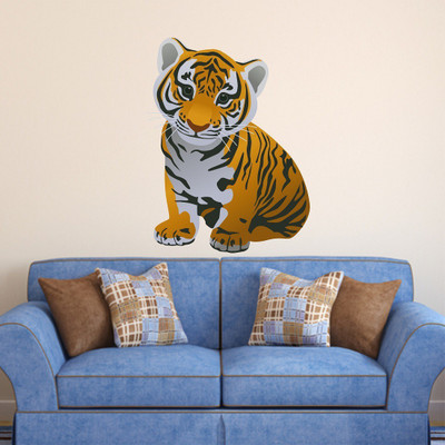 Wallzone 80 cm Little Tiger Removable Sticker(Pack of 1)