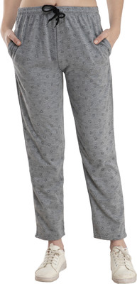 Indistar Printed Women Grey Track Pants