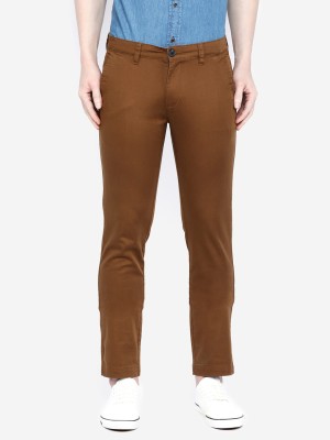 GIORDANO Slim Fit Men Khaki Trousers