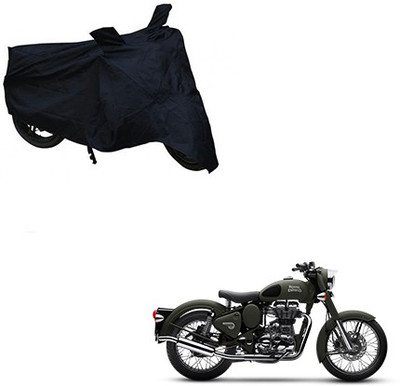 THE REAL ARV Two Wheeler Cover for Royal Enfield(Battle, Black)