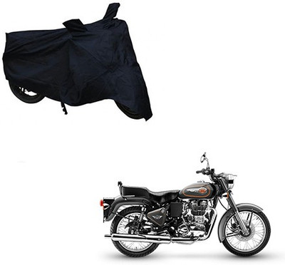 Mdstar Waterproof Two Wheeler Cover for Royal Enfield(Bullet 500, Black)