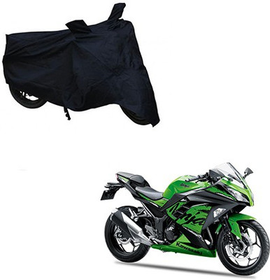 MMSSTAR Waterproof Two Wheeler Cover for Kawasaki(Ninja 300, Black)