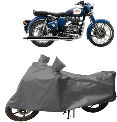 Everland Two Wheeler Cover for Royal Enfield(Bullet 350, Grey)
