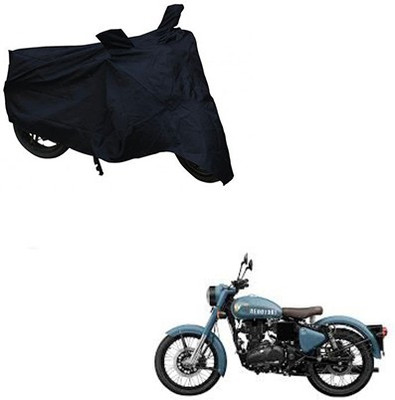 Mdstar Waterproof Two Wheeler Cover for Royal Enfield(Classic 350, Black)