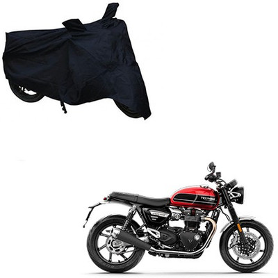 Mdstar Waterproof Two Wheeler Cover for Triumph(Twin, Black)
