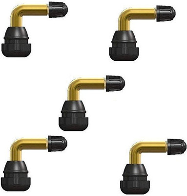 DELUX AUTOMOTIVE Brass Tyre Valve Cap for Bike(L Shape)