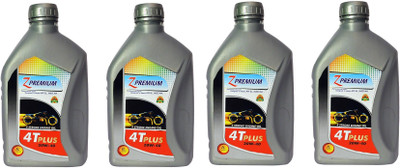 Z Premium 4T Ps 20W-40 for Bike (1L) Set of 4 Synthetic Blend Engine Oil(4 L)