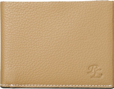 Walletsnbags Men Khaki Genuine Leather Wallet(3 Card Slots)