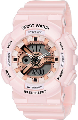 Caviot CWADG3703 Multi Function Chronograph Pink Sports Analog-Digital Watch  - For Women