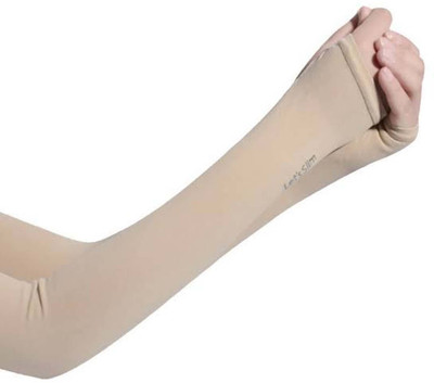 Bizarro.in Cotton, Nylon Arm Sleeve For Boys & Girls(Free, Beige)