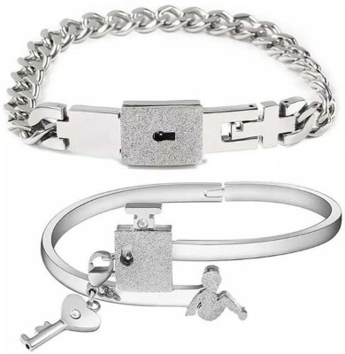 vien Stainless Steel, Metal Titanium Bracelet Set(Pack of 2)