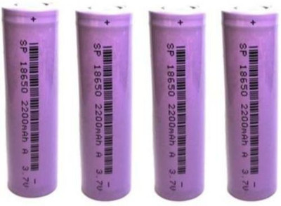 Brezleen 2200 mAh 18650 Lithium-Ion Rechargeable  for Multi-Purpose use  Battery(Pack of 4)