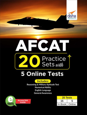 Afcat 20 Practice Sets with 5 Online Tests  - 20 Practice Sets with 5 Online Tests 1 Edition(English, Paperback, unknown)