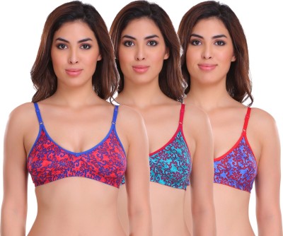 samvar by samvar Simpal H Bra Women Minimizer Non Padded Bra(Red, Green, Blue)