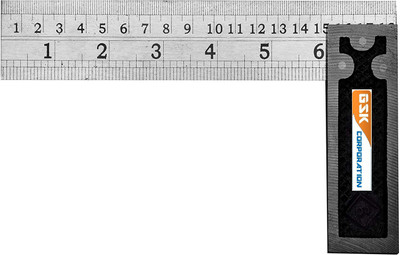 GSK Corporation Tri Square Tool 90 Degrees Right Angle Ruler 6 Inch Tri-Square(Pack of 1)