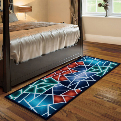 Sparklings 2 ft  X 5 ft Nylon Runner(Rectangle, Multicolor)