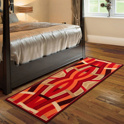 Sparklings 2 ft  X 5 ft Nylon Runner(Rectangle, Multicolor)