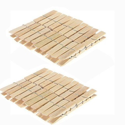 LUCKJIT WOOD MEDIUM WOODEN Cloth Clip 20 PCS.(Set of 20, WOODEN)