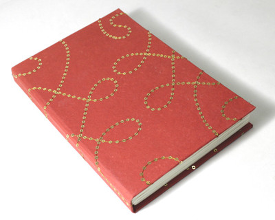 Camlon Exports recycled handmade A4 Diary Unruled 96 Pages(Red)