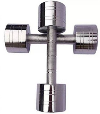 Y2M Pack of 2.5 kg x 2 Steel Dumbbell Fixed Weight Dumbbell(5 kg)