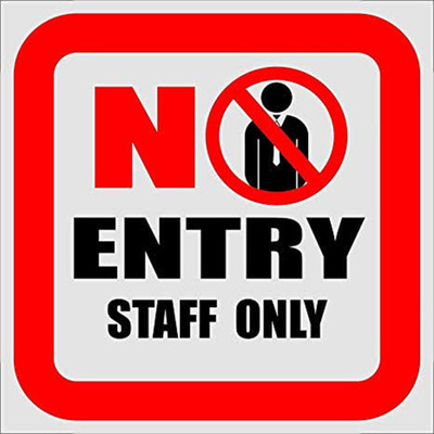 Imagine Printing Solutions NO ENTRY STAFF ONLY Emergency Sign(Reflective Sign)