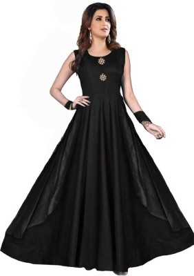 swara fashion Anarkali Gown(Black)