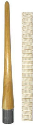 Y2M Pair of 1 Cricket Bat White Grip + One Wooden Cone Chevron(White, Pack of 2)