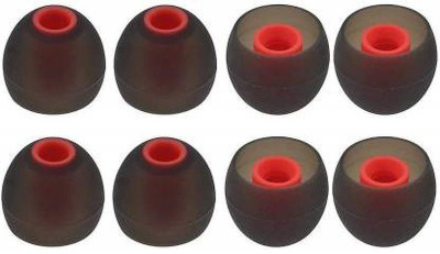 Hoppokart (Red 8 pcs) Earbuds Rubber earphone tips (RED) In The Ear Headphone Cushion(Pack of 8, Red)