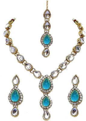 CATALYST Alloy Gold-plated Blue, White Jewellery Set(Pack of 1)