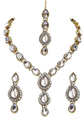 CATALYST Alloy Gold-plated White Jewellery Set(Pack of 1)