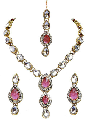 CATALYST Alloy Gold-plated Pink, Silver Jewellery Set(Pack of 1)
