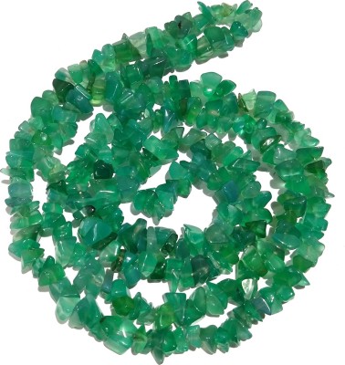 REIKI CRYSTAL PRODUCTS Green Onyx Mala Natural Chips Beads Mala Semi Precious Gemstone Crystal Necklace Reiki Healing Stone Mala Jap Mala 32 Inch Approx For Unisex Beads, Onyx, Crystal Crystal Chain