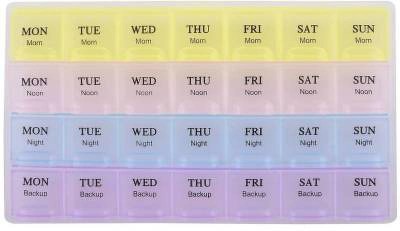 infinity deal 28 Days 4 Weeks for 7 Days 28 Days 4 Weeks for 7 Days Pill Medicine Box Organizer for Vitamins Tablets Pill Box(Multicolor)