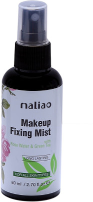 maliao Long Lasting Makeup Fixing Mist with Rose Water & Green Tea Primer  - 80 ml(Transparent)