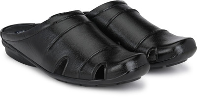 Browalk slip on Synthetic Leather Half Shoe Slip On For Men(Black , 12)
