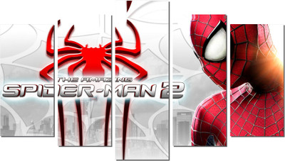 DivineDesigns 51 cm Amazing Spiderman 2 Pieces Wall Sticker Self Adhesive Sticker(Pack of 1)