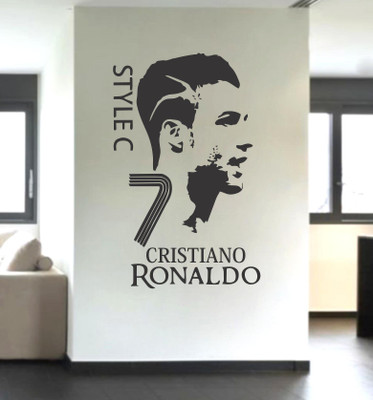 Decals Creation 35 cm Cristiano Ronaldo Wall Sticker Self Adhesive Sticker(Pack of 1)