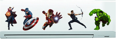 DivineDesigns 23 cm Avengers AC Sticker Self Adhesive Sticker(Pack of 1)