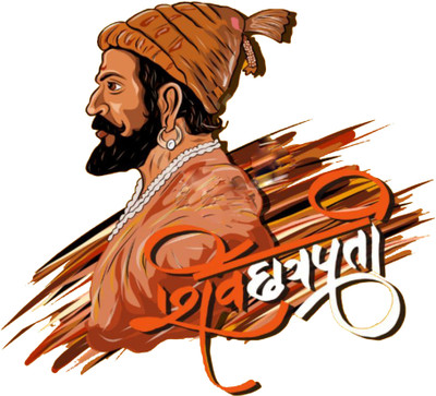 DivineDesigns 56 cm Chatrapati Shivaji Wall Sticker Self Adhesive Sticker(Pack of 1)