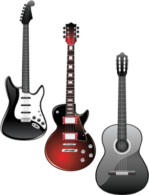 DivineDesigns 51 cm Guitar Combo Self Adhesive Sticker(Pack of 1)