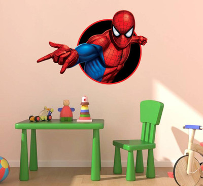 Decals Creation 35 cm Spider Man Wall Sticker Self Adhesive Sticker(Pack of 1)