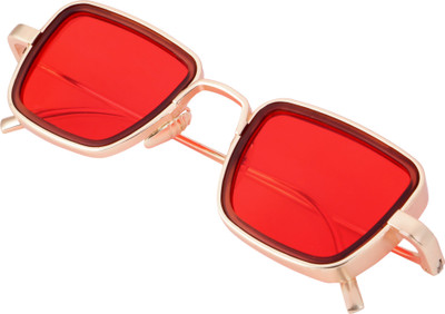 KiwiCaves Rectangular Sunglasses(For Men & Women, Red)