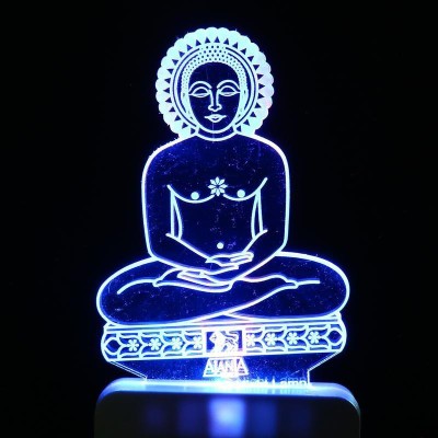Aamivi Lord Gautam Buddha In Yog Mudra 3D Multi Colour Night Lamp(7 cm, Multicolor)