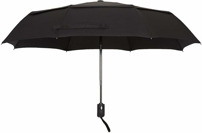 SKYCITY Auto Open/Close Windproof Umbrella, Waterproof Travel Umbrella,Portable Umbrellas With Ergonomic Handle,Black Umbrella(Black)