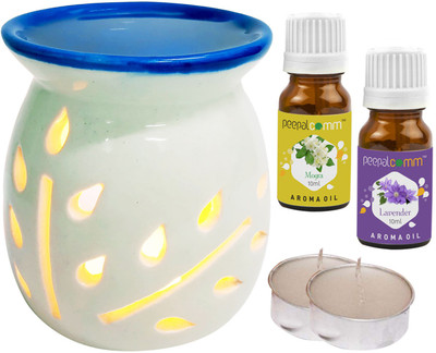 PeepalComm Mogra, Lavender Diffuser Set, Aroma Oil PC-TOPBLUEDIFF-2TL-MOG-LV(5 x 4 ml)