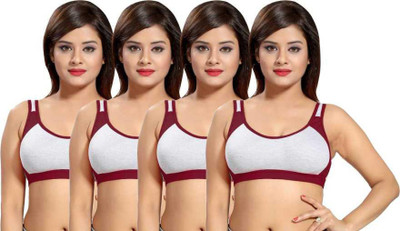 FNKSTYLE Women Sports Non Padded Bra(Maroon)